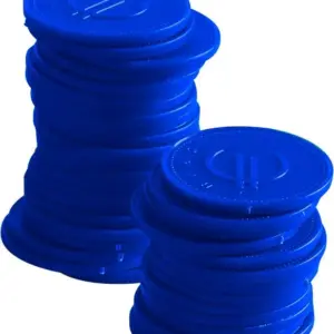 Coin tokens – 100 pcs., BarUp, Blue, 100 pcs., ⌀25mm – Main Image Coin tokens – 100 pcs., BarUp, Blue, 100 pcs., ⌀25mm - Main Image