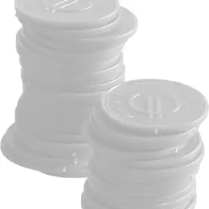 Coin tokens – 100 pcs., BarUp, White, 100 pcs., ⌀25mm – Main Image Coin tokens – 100 pcs., BarUp, White, 100 pcs., ⌀25mm - Main Image