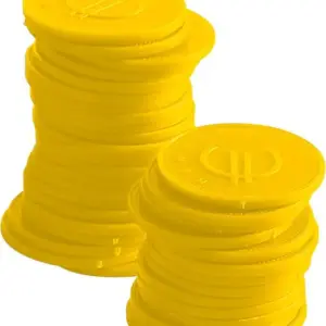 Coin tokens – 100 pcs., BarUp, Yellow, 100 pcs., ⌀25mm – Main Image Coin tokens – 100 pcs., BarUp, Yellow, 100 pcs., ⌀25mm - Main Image